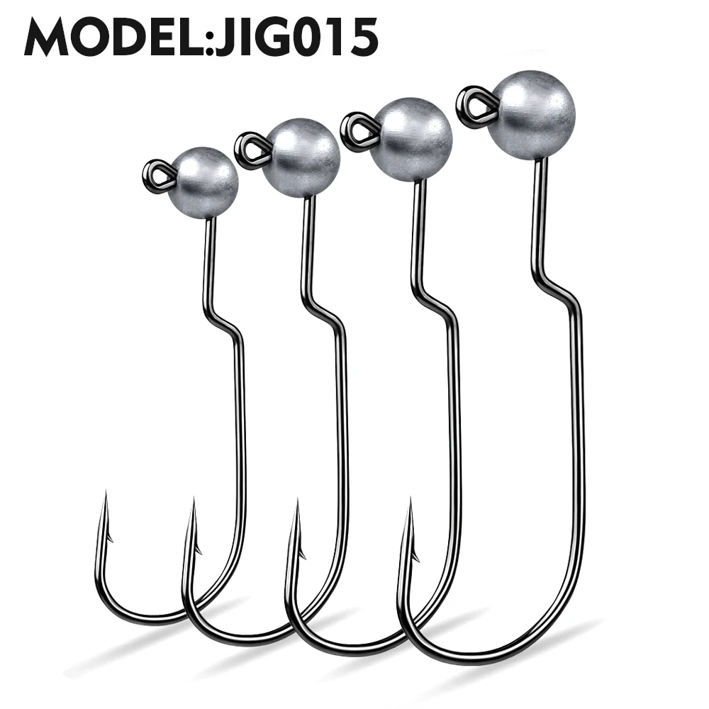 

Lot 5pcs PROBEROS Fishhooks 1g-1.8g-2.5g-3.5g Metal Jig Fishing Hooks Jigging Head Barbed Hooks Ned Rid Hooks Fishing Tackle