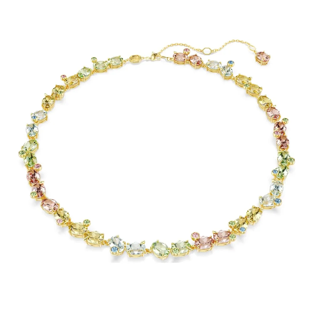

Gold Pastel Gemstone Statement Necklace