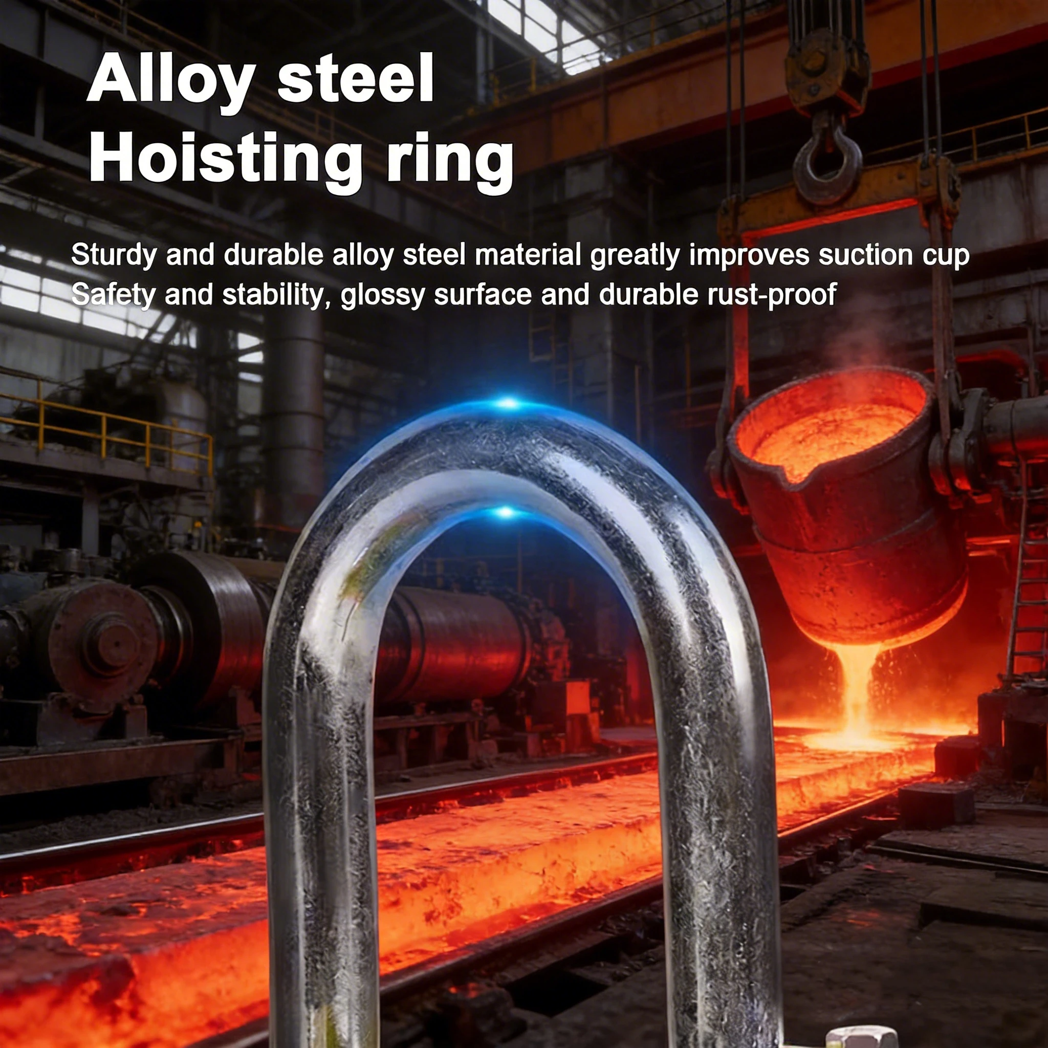 100KG-600KG Permanent Magnetic Lifter Steel Plate Magnetic Lifting Magnet for Crane Workshop Hoist Lifting Device
