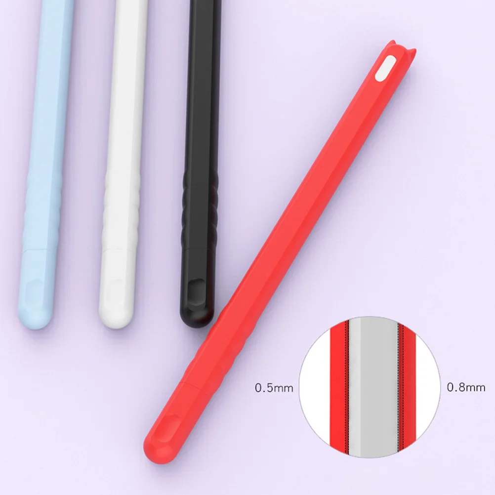 

2 шт., чехол из силикагеля, совместимый с Apple Pencil 2-го поколения, дизайн с кошачьей головой, стабильный цвет, мягкий чехол для карандашей, защитный рукав