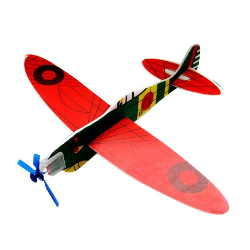 Assemblaggio di schiuma modello di aeroplano bambini sport all'aria aperta giocattoli educativi tiro a mano aerei alianti volanti regalo di compleanno per bambini