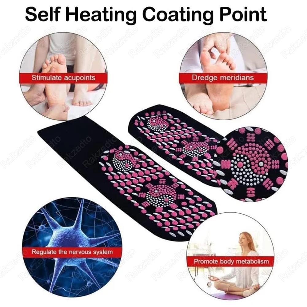 2Pairs Self-Heating Socks Man Woman Warm Insoles for Winter Shoes Insert Foot Warmer Socks Magnetic Therapy Massage Thermal Sock
