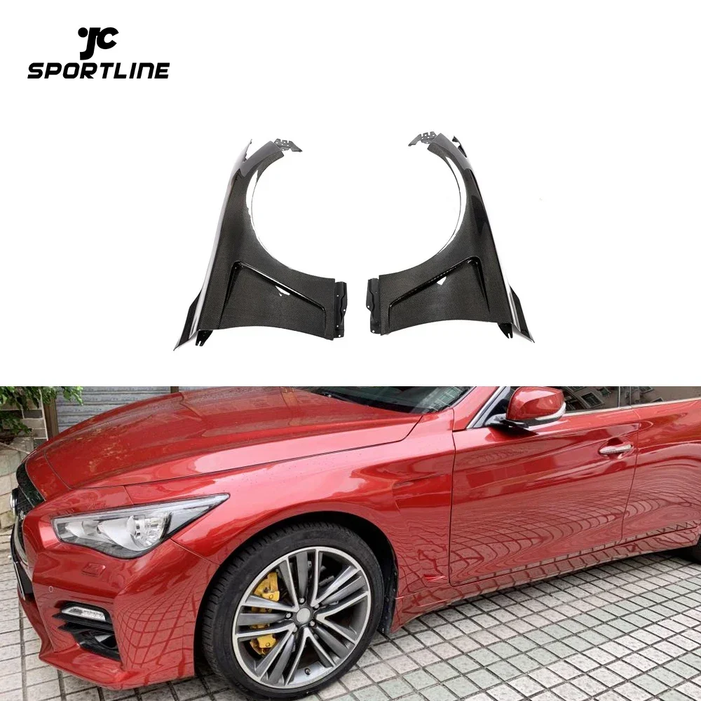 Carbon Fiber Q50 Sport Car Front Fender for Infiniti Q50 Premium Sedan 4-Door 2014-2020