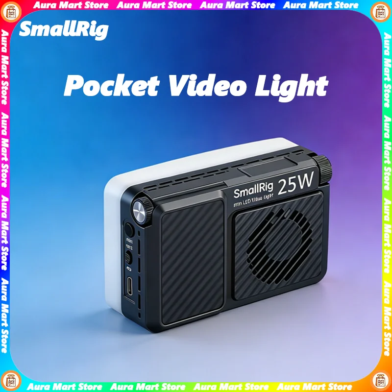 

Портативный RGB LED видеосвет SmallRig RM25C 25W RM40C 40W с аккумулятором 3100 мАч, диапазоном цветов 2500K-10000K и HD LCD-дисплеем для камер