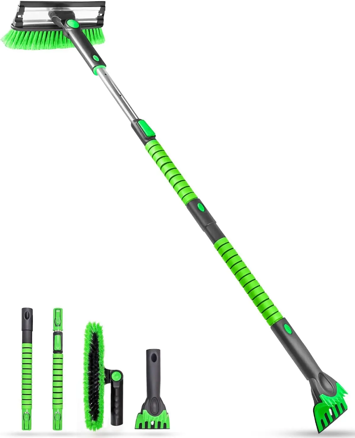 

55-дюймовая выдвижная щетка для снега со скребком для льда и скребком для чистки лобового стекла грузовика внедорожника