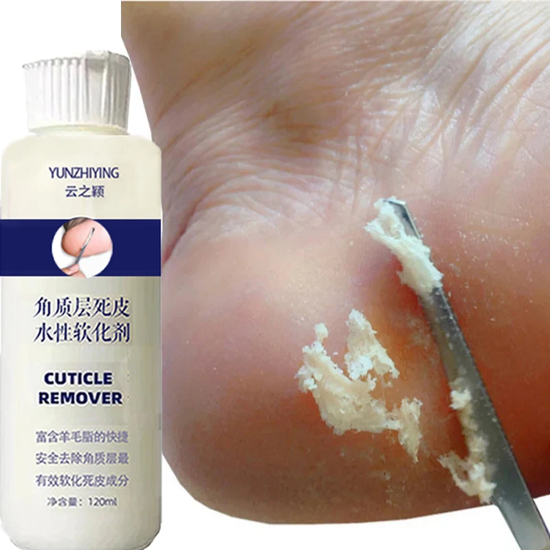 Exfoliante para pies de 120ml, suavizante, elimina la piel muerta y los callos, máscara para pies, antiagrietado potenciador de talón, Kit de