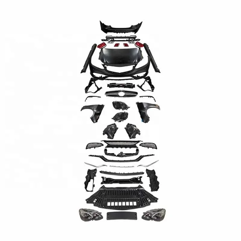 Car Body Kit Front Bumper Rear Bumper Grille for Mercedes benz E Class W212 2010-2013 to 2014 Amg Old to New Headlamp Headlights