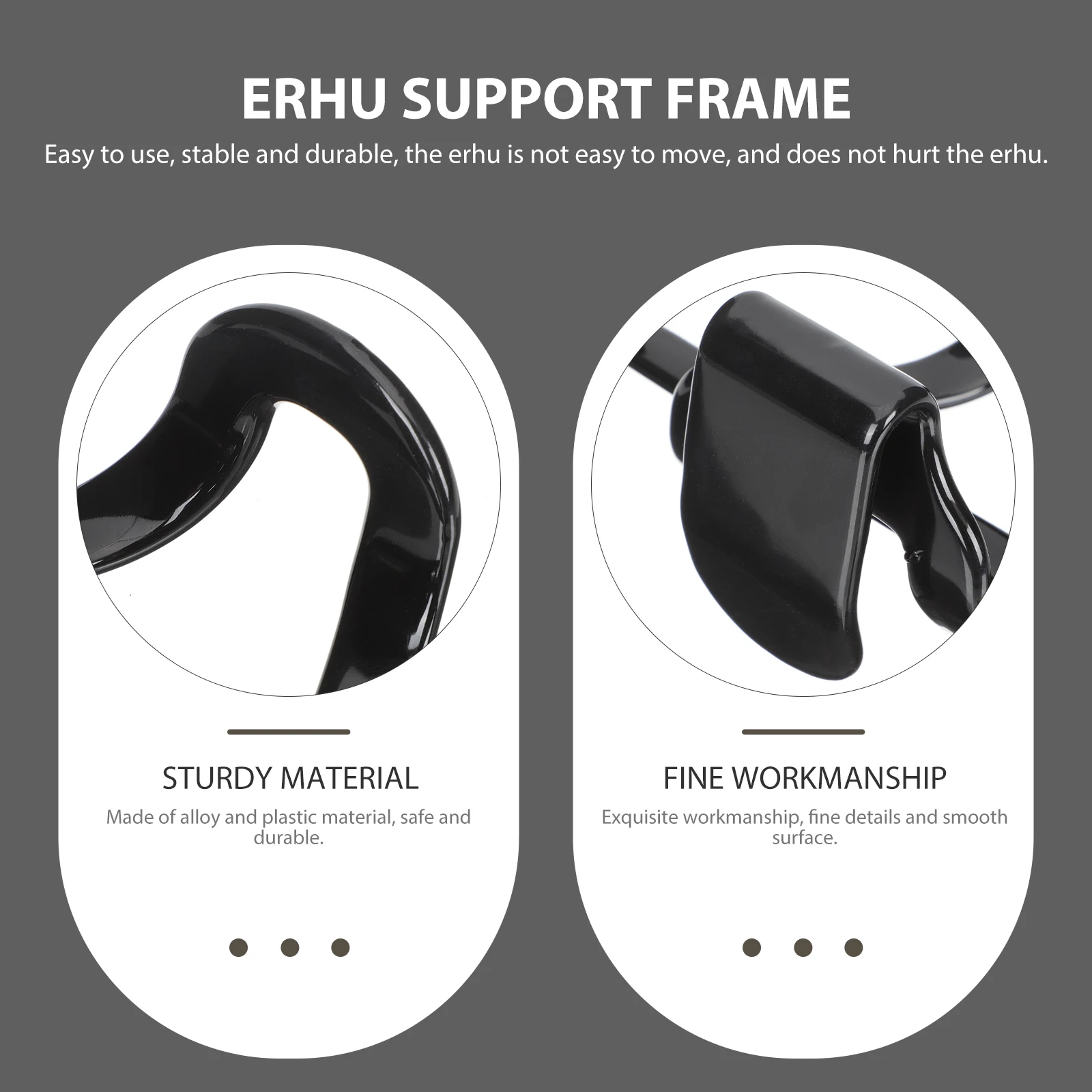 

Portable Erhu Support Dipping Surface Plastic Stand Erhu Waist Support Sturdy Durable Musical Instrument Accessory