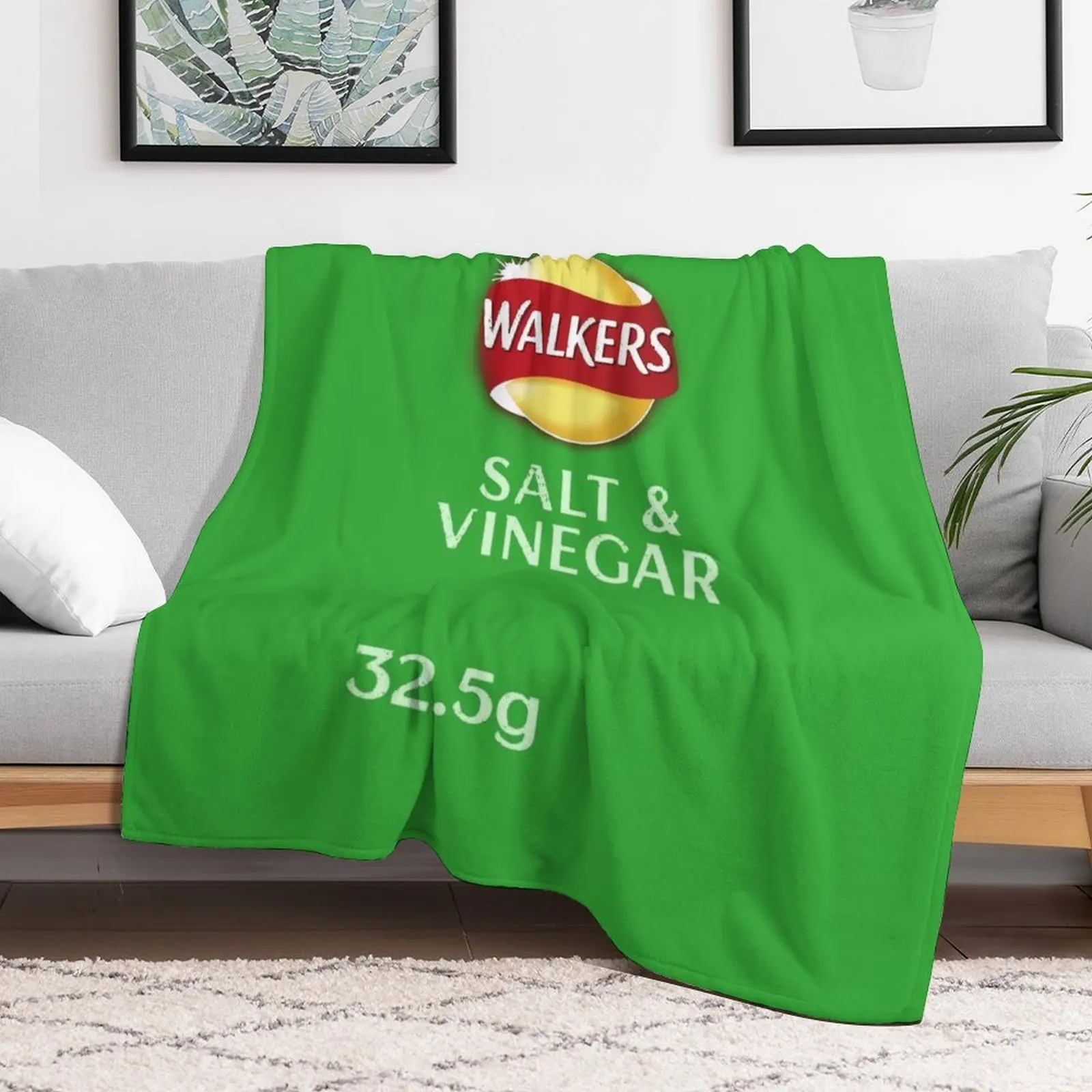 Walkers Salt & Vinegar Crisps design Throw Blanket Decoratives Cute Hair Kid'S Blankets