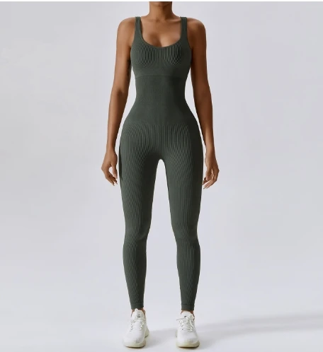 Tight fitting elastic jumpsuit for abdominal slimming exercise