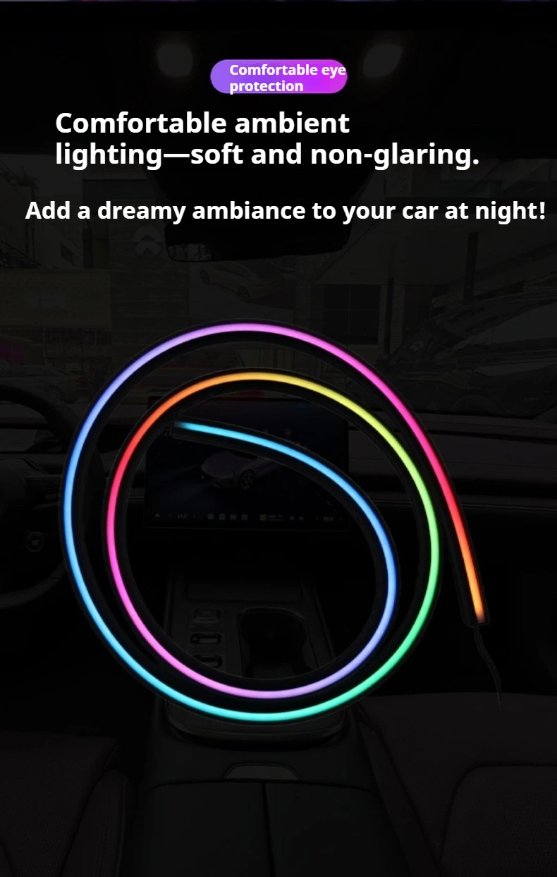 Suitable For Tesla Model Y3/YL/YS Dashboard Ambient Lights, USB in-car TESLA Ambient Lights view 6