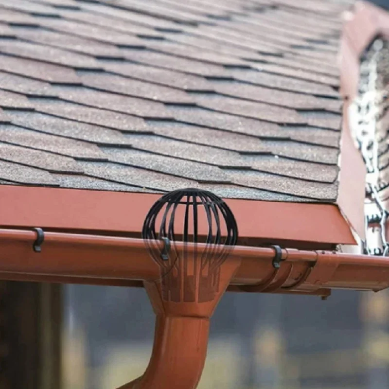 1/2/4/6pcs Down Spout Filter Gutter Guard Debris Dirt Protector Outdoor Drain Cover Gutter Block For Stopping Blockage Leaves