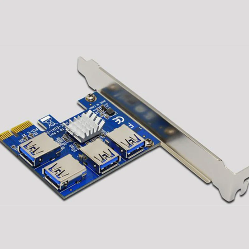 5 Stuks Pcie 1 Naar 4 Pci Express 16x Riser Card Pci-e 1x Naar Externe 4 Pci-e Slot Adapter Multiplier