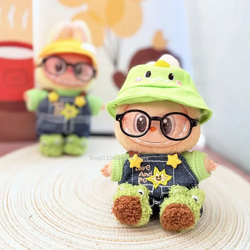 

Labubu Doll Clothes Frog Primary School Bully 15/17cm Labubu I II Idol Dolls Plush Doll'S Clothes Sitting Party Accessories