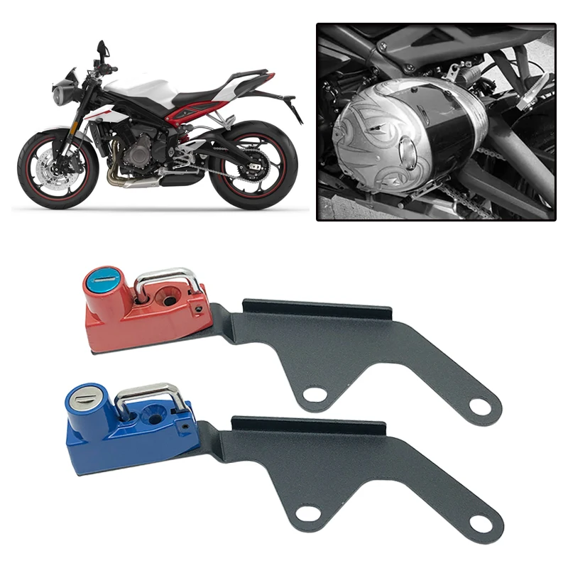 

For Street Triple 765 S RS R 765RS 765R 765S 2013-2022 Motorcycle Helmet Lock Mount Hook with 2 Keys Side Anti-theft Security