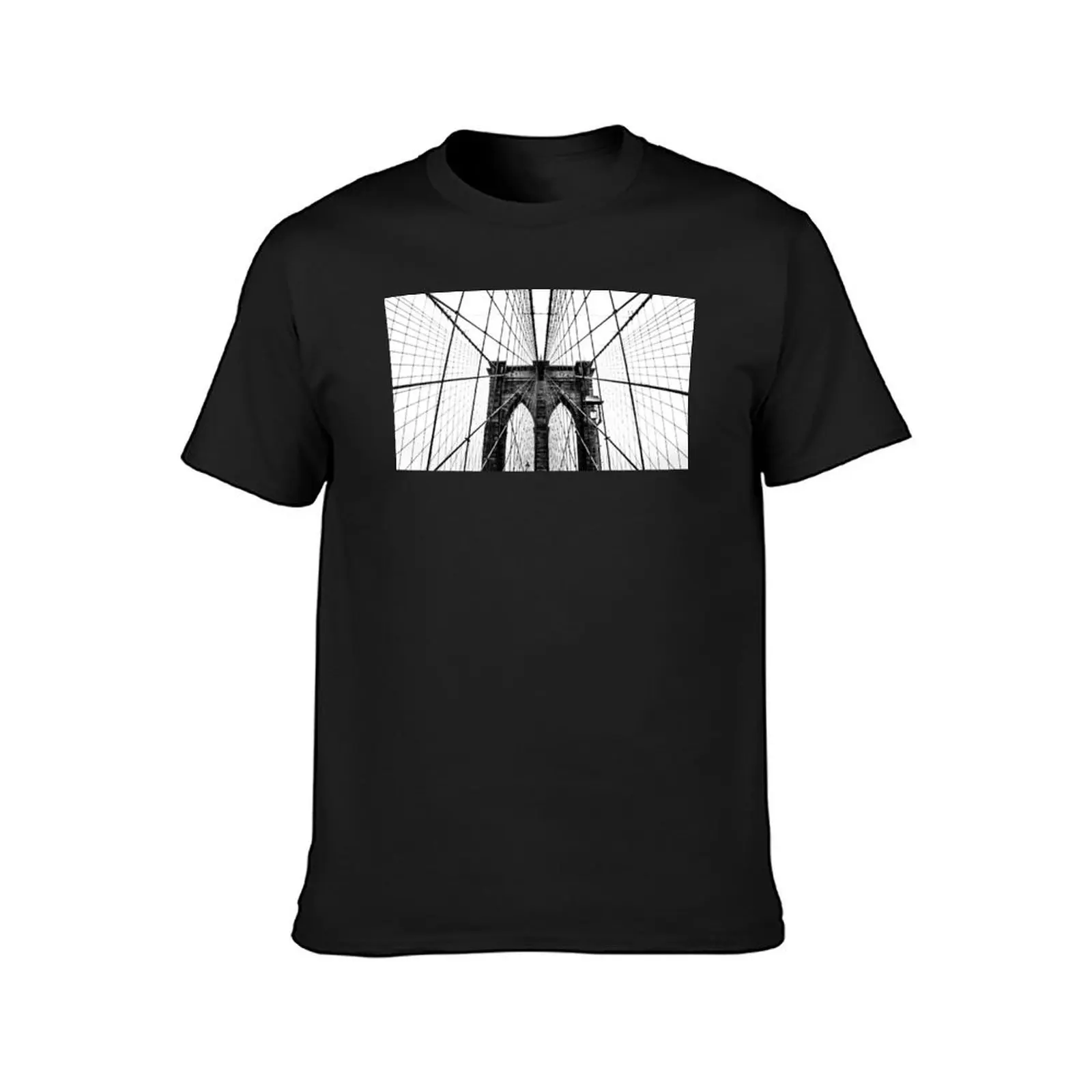 Brooklyn Bridge Web T-Shirt summer tops oversized anime clothes mens t shirts