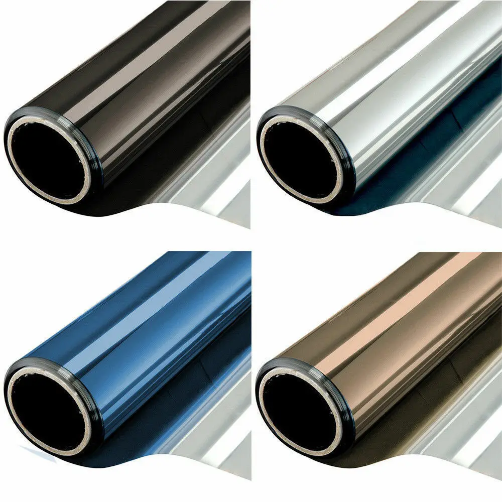 Window Privacy Film Sun Blocking Mirror Reflective Tint One Way Heat Control Vinyl Anti UV Window Stickers for Home and Office