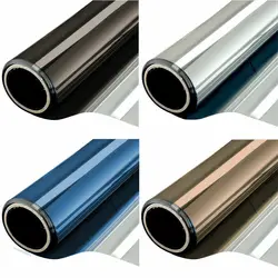 Window Privacy Film Sun Blocking Mirror Reflective Tint One Way Heat Control Vinyl Anti UV Window Stickers for Home and Office