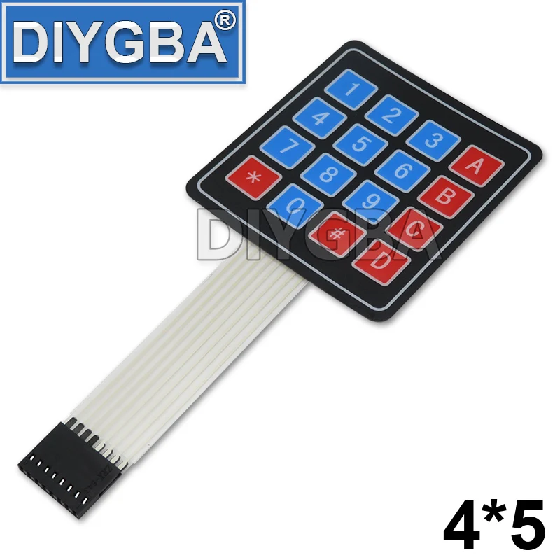 Membrane Switch Keypad 1*4 4*3 4*4 4*5 Matrix Array Matrix Keyboard For Arduino Smart Car 4 12 16 20 Key 1x4 3x4 4x4 4x5 DIYGBA