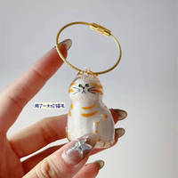 Cat Hair Storage Box Hanging Cat Keychain Pendant Backpack Cat Bag Hanging Decor Pet Hair Storage Cute Keychain Pet Souvenirs