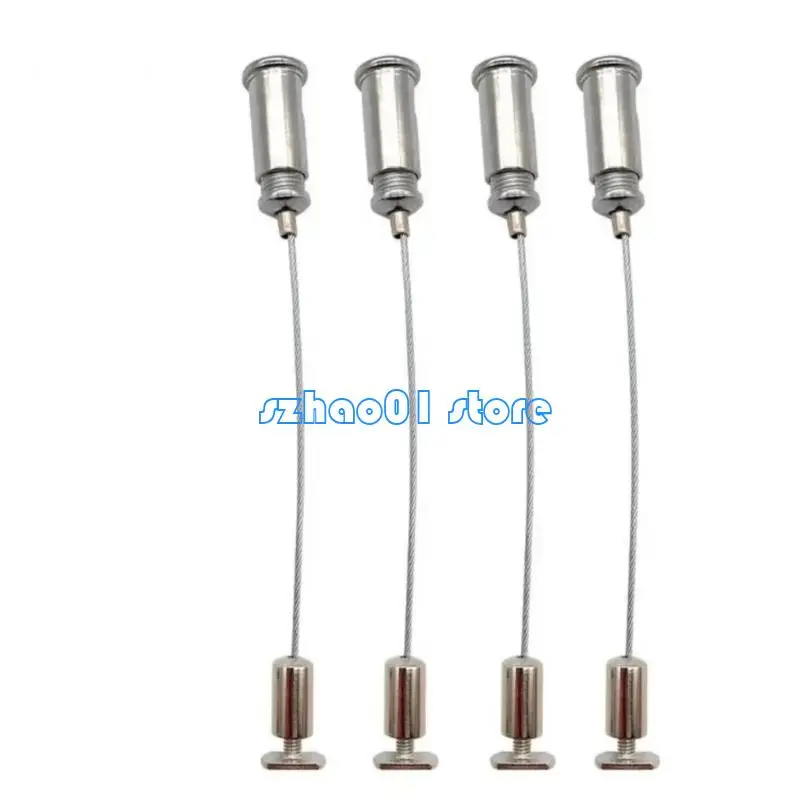 

85LA Pack of 4 Multipurpose Ceiling Hanging Wire Set Convenient for LED Light and Photo Frame Adjustable Length Designs