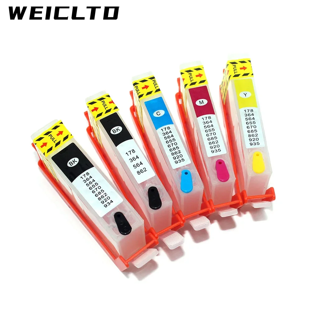 HP178 178 178XL Refill Ink Cartridge with Chip for HP Photosmart C6324 C6340 C6350 C5388 C5390 C5393 C5540 C5550 C5570 C5580