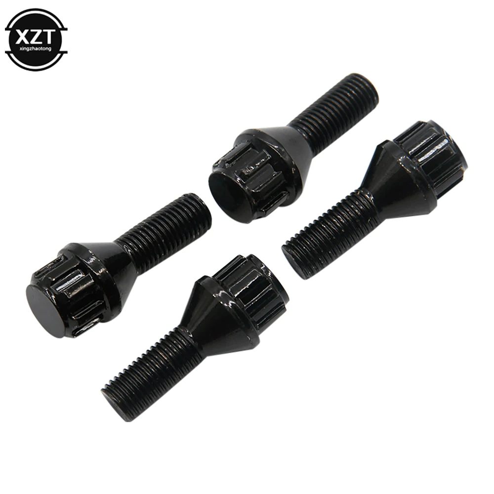 M12 * 1.5 4+1 Car Aluminum Alloy Wheel Locking Bolt Tire Anti-theft Screw Nut for BMW E30 E36 E46 E90 2003-2013 Car Accessories