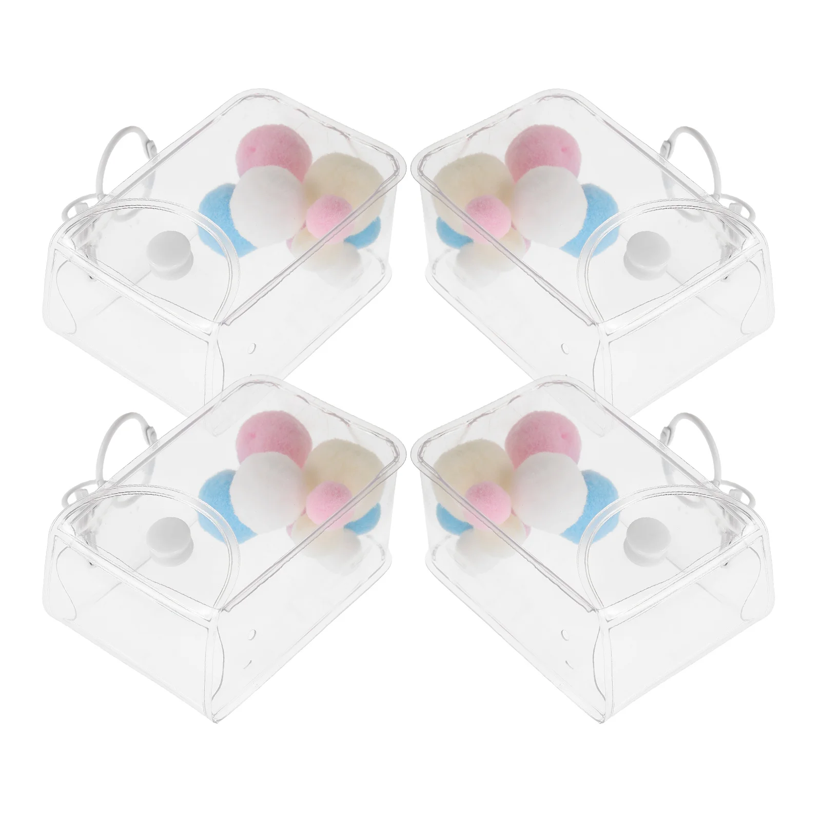 

3pcs Storage Bag 9X6X4Cm Mini Pouch Clear Pvc Figure Carry Case For Portable Organizer Display Bag