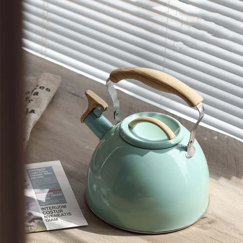 الفولاذ المقاوم للصدأ صافرة 3L غلاية السبر غلاية مع مقبض اللمس البارد المنزلية غلاية الماء الساخن مناسبة لحليب الشاي والقهوة