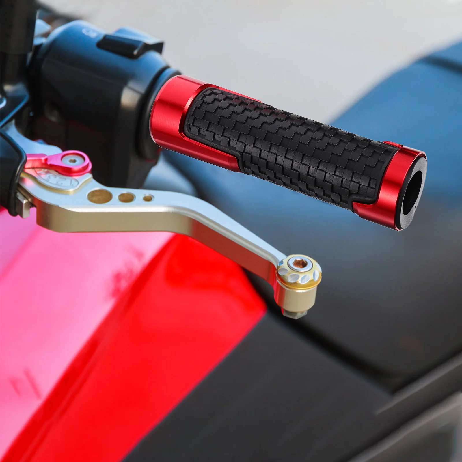 

1 Pair Motorcycle Handle Grips Premium Anti-Slip Durable Handlebar Grips For Motorbike Cycling Universal Fit Handle Sleeve Cover