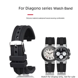 For Bulgari raised strap Bvlgari Diagono watch band silicone rubber strap men's women's bracelet 22mm-7mm 8mm 26mm-9mm bracelet