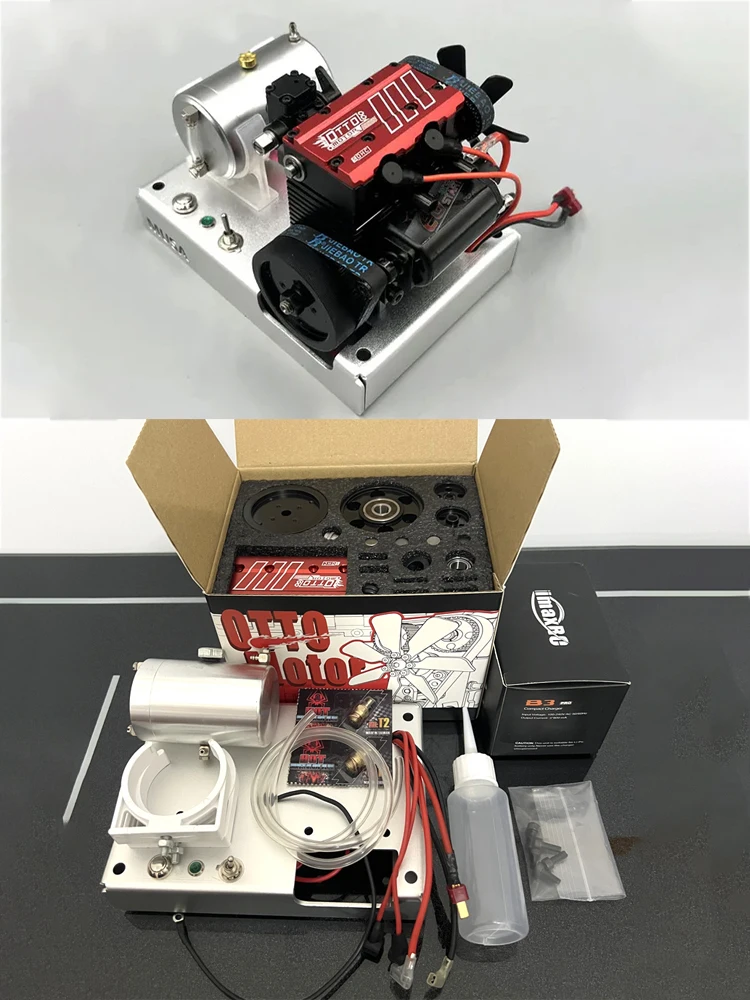 TOYAN FS L200AC Nitro moteur refroidi par Air à quatre temps bricolage en ligne double cylindre moteur modèle Kit jouet