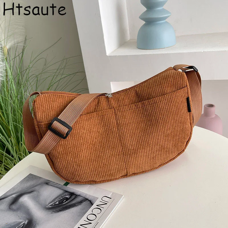 

Hot Corduroy Women Crossbody Bag Stylish Bucket Bags Simple Shoulder Bag for Women Luxury Bag, Retro Crossbody Handbags Purses