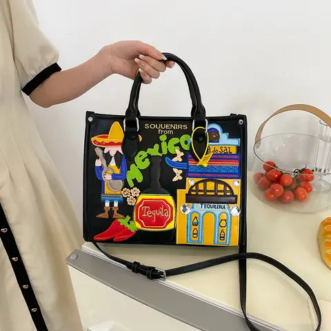 Large Capacity Vintage Crossbody Bags for Women Shoulder Bag Embroidered Tote Bag for Women Designer Bags Shopping Bags Сумка