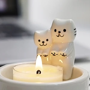 Kitty aromatheracy Candlestick Kitty, Nhiệt độ cao bền, Vẽ trang trí nến, kẹo mèo 8 Velas nến bán hàng chính - №4