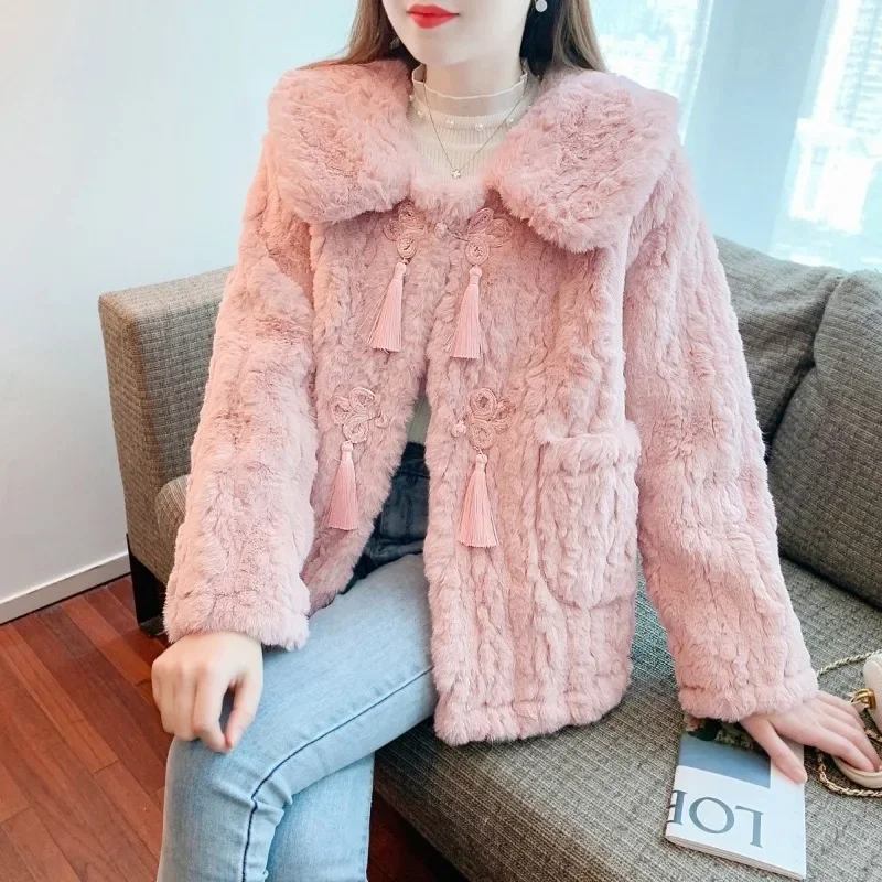 

Women's Clothing Fur Integrated Jacket Women's Outerwear New Winter Thickened Loose Short Jacket Lambhair Top