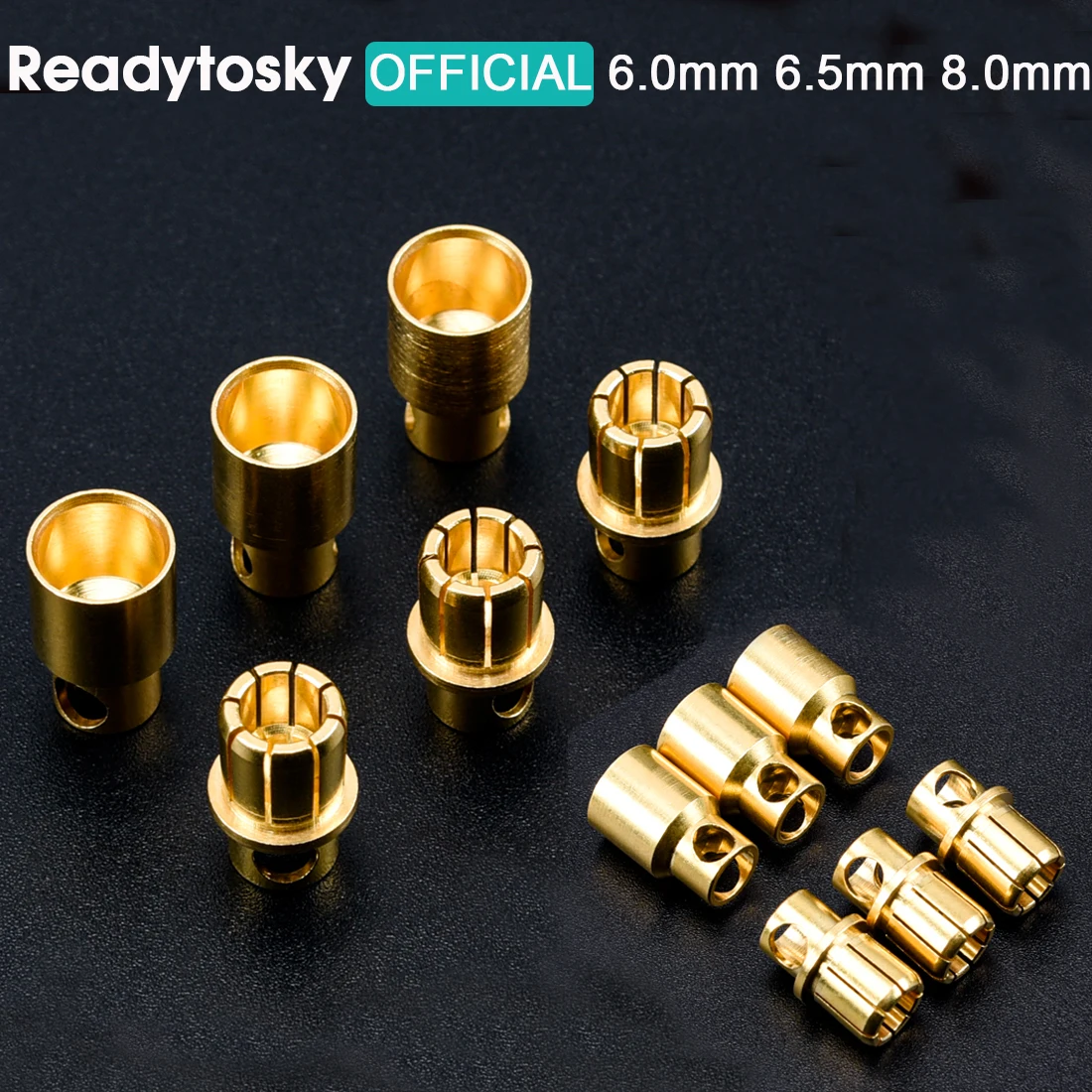 10 Pairs 6mm 6.5mm 8mm złota Bullet Banana złącze pozłacane Bullet Plug wysoki prąd dla ESC Lipo RC wtyczki baterii