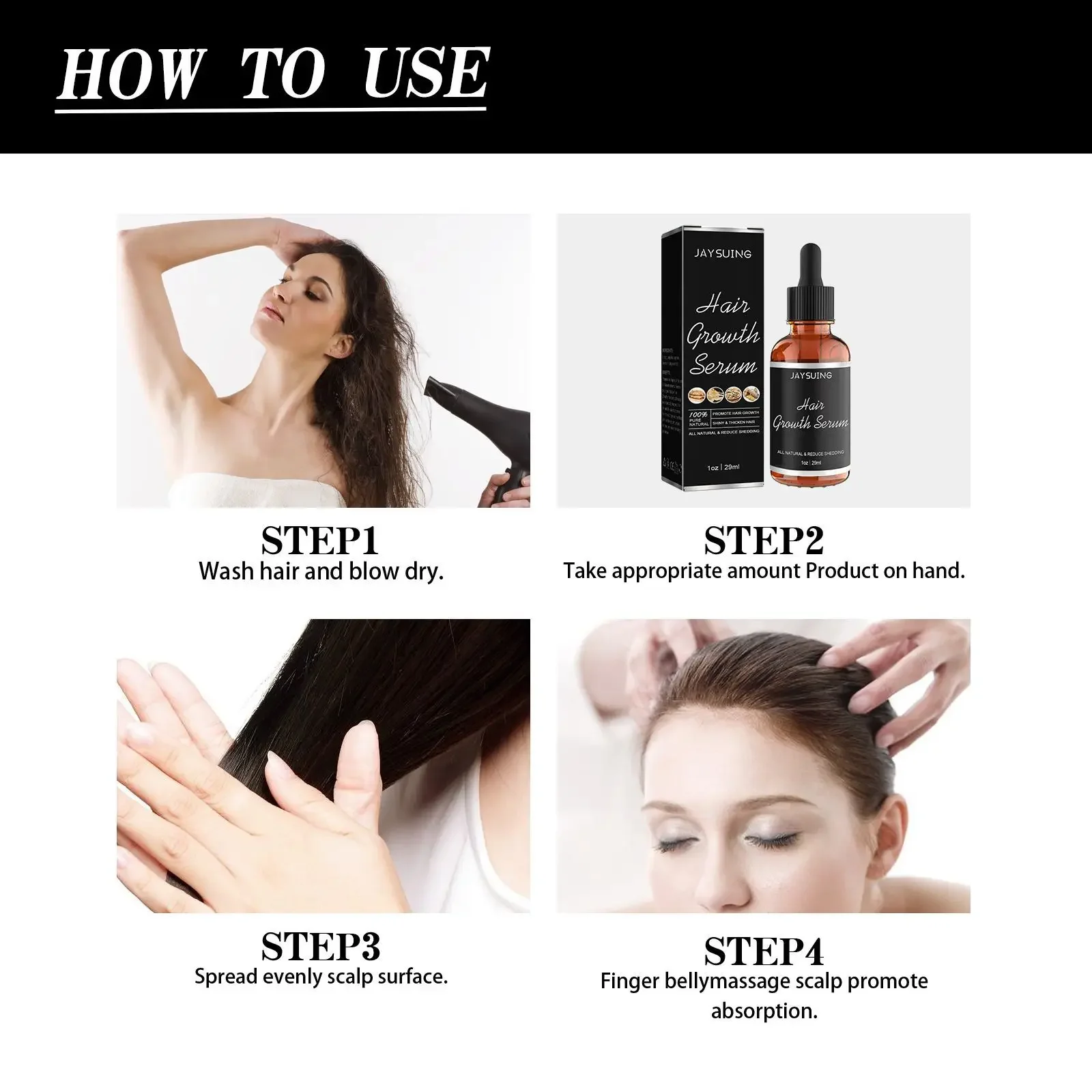 Jaysuing Fast Hair Growth Serum Anti Preventing Hair Loss Treatment Dry Nourish Scalp Damaged Repair Essence Hair Growth Product #6