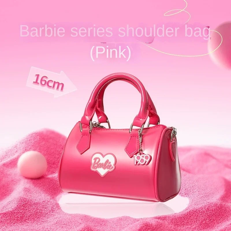 MINISO Barbie The Movie Peripheral Two-dimensional Crossbody Bag Shoulder Chain Women's High-end New Bag Simple and Fashionable