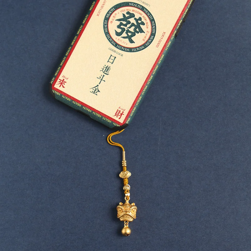 النحاس النقي شينغشي جرس قلادة الهاتف المحمول النمط الصيني حلقة رئيسية قلادة حقيبة للحمل قلادة الرجال والنساء هدية لوكسي تشامرز #3