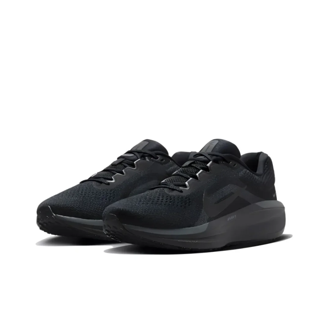 Nike Original ZOOM Winflo 11 Men's Black and White Low Top Casual Running Shoes Charcoal Black