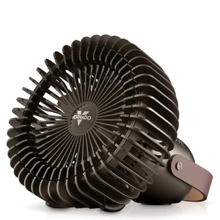 

Travel-friendly handheld fan for outdoor use, ABS plastic body in black with ultra-quiet powerful airflow, 3-speed settings, 17