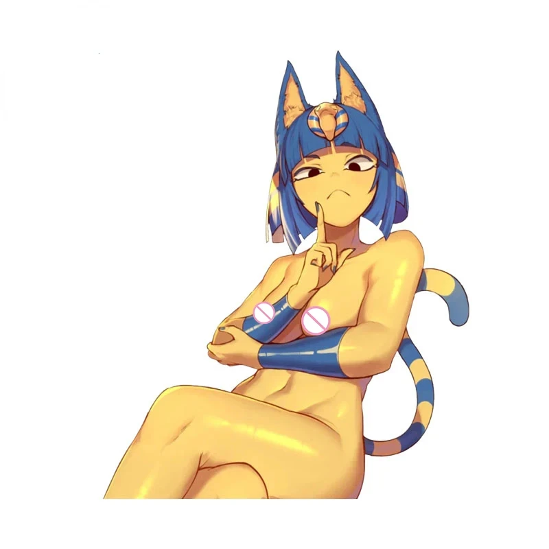 

For Furry Cat Anubis Ankha Fanart Anime Car Sticker Car Accessories Decal Waterproof Graphics