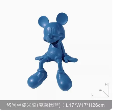 Moderne minimalistische zithouding Mickey Mouse groot ornament woonkamer thuis tv-kast decoratie entree licht luxe stijl