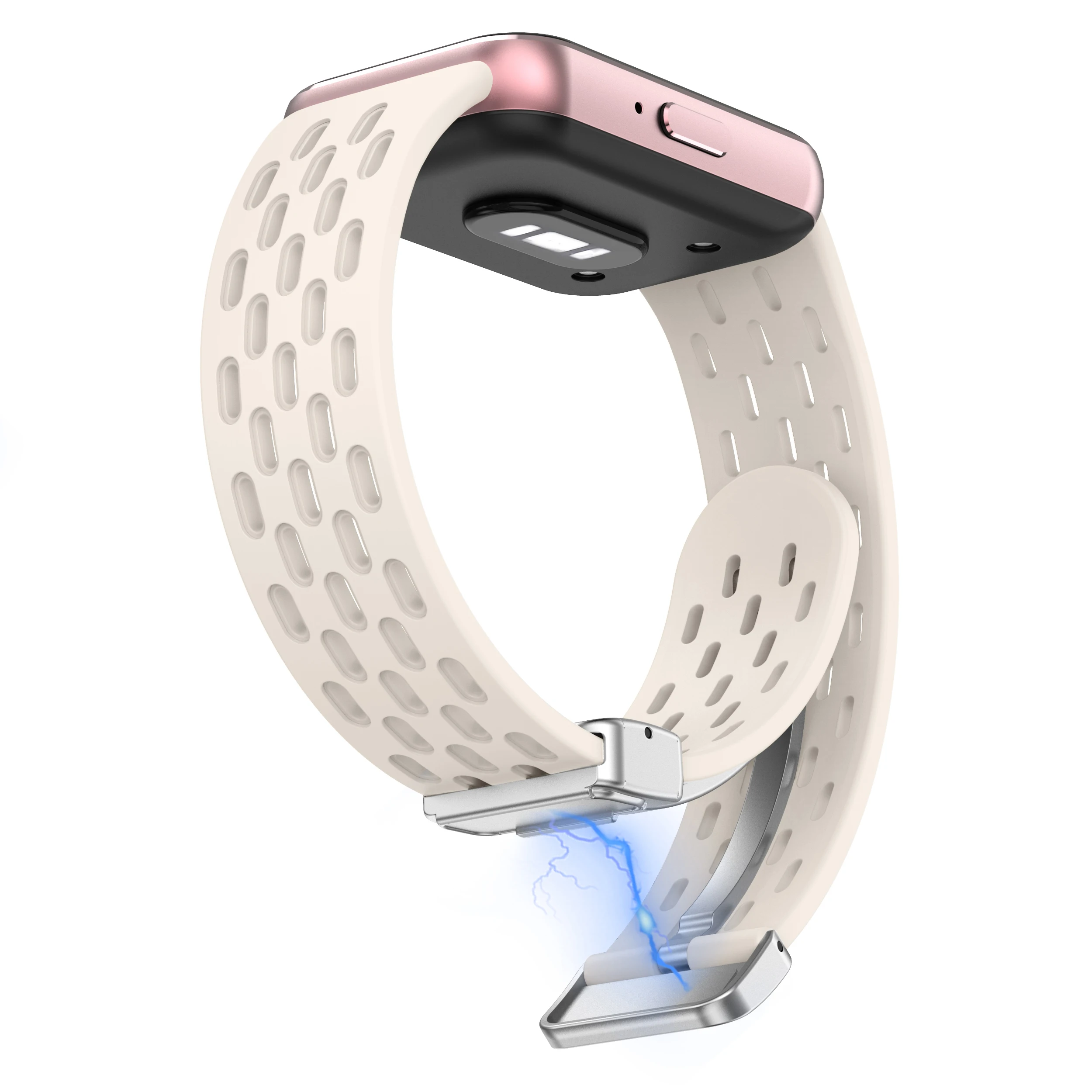 Magnets ch laufe für Samsung Galaxy Fit 3 Riemen Zubehör Metalls chnalle Correa Gürtel Silikon atmungsaktives Armband Galaxie Fit3 Band