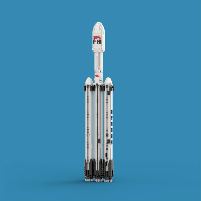 BuildMoc Space X Falcon 9 Heavy Rocket Building Block Kit Saturn V Scale Large Size Carrier Vehicle Bricks Toy For Children Gift