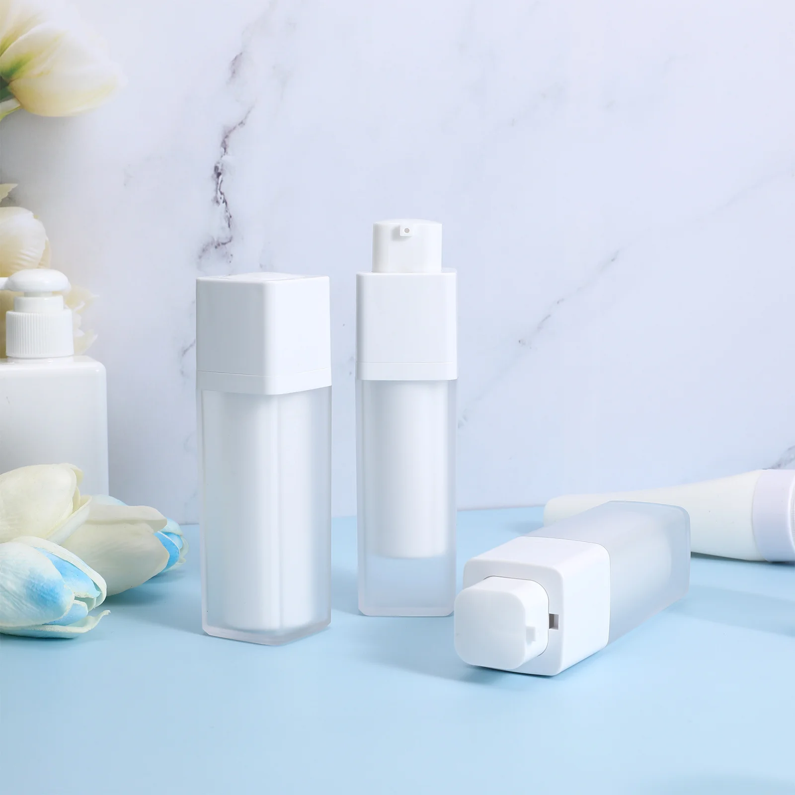 

3Pcs Empty Sub Bottles Reusable Matte Bottles for Travel Toiletries Cosmetics Skin Care Portable Storage Containers