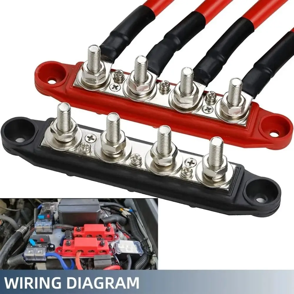 

Безопасные 4-шпильки Блоки распределения питания Высокоточное изоляционное основание Проводка Шпильки Ряды Устойчивые к ржавчине Винты M8 M10 Клеммы RV