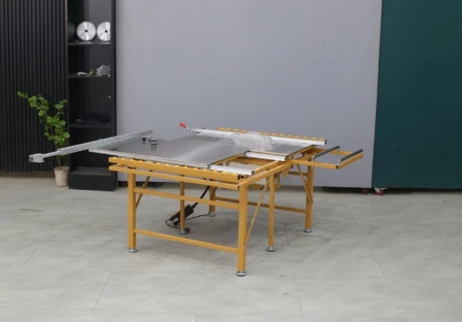 Small Mini Folding Double Blade Sliding Table Saw Woodworking Machine Combined Planer Table Saw Wood Cutting Saw Machine