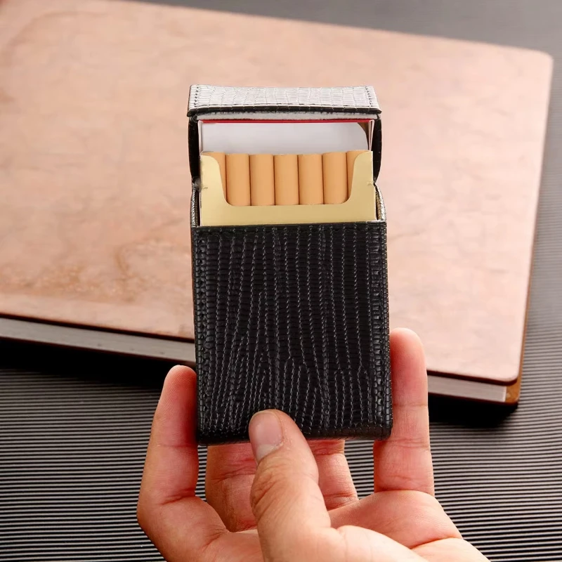 20 Portable Anti Pressure and Moisture-proof Cigarette Boxes, Magnetic Flip Cover Cigarette Box Accessories, Men\'s Gifts